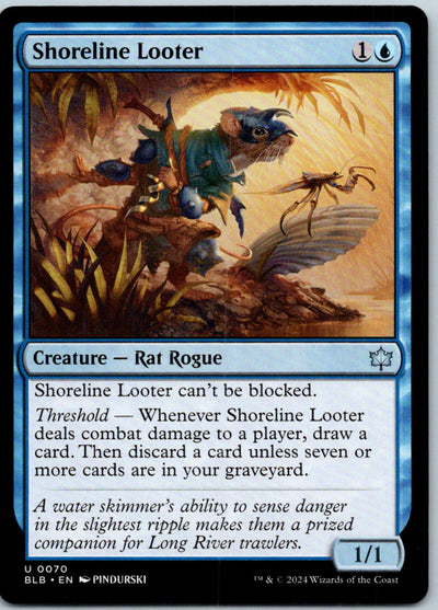 Shoreline Looter 70 Uncommon Bloomburrow Magic: The Gathering Near Mint