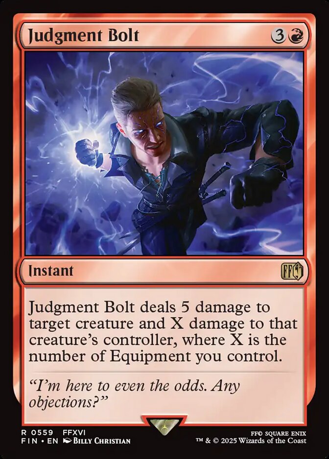Judgment Bolt 559 Rare Final Fantasy Magic: The Gathering Near Mint