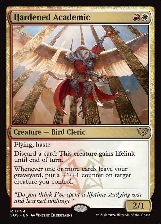 Hardened Academic 194 Rare Secrets of Strixhaven Magic: The Gathering Near Mint