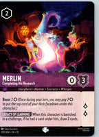 Merlin - Completing His Research (Epic) 209/204 Whispers Lorcana Holo NM