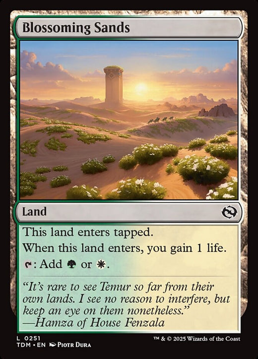 Blossoming Sands 251 Land Tarkir: Dragonstorm Magic: The Gathering Near Mint
