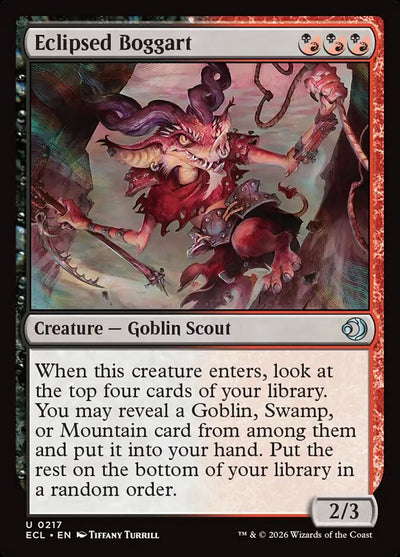 Eclipsed Boggart 217 Uncommon Lorwyn Eclipsed Magic: The Gathering Near Mint