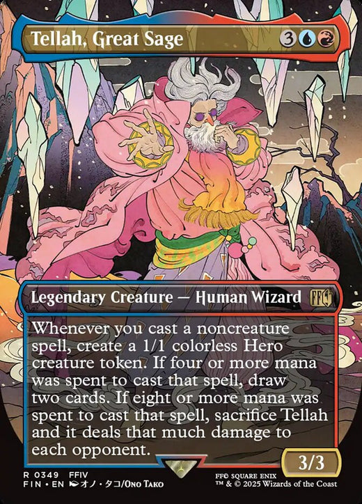 Tellah, Great Sage (Borderless) 349 Rare Final Fantasy Magic: The Gathering NM