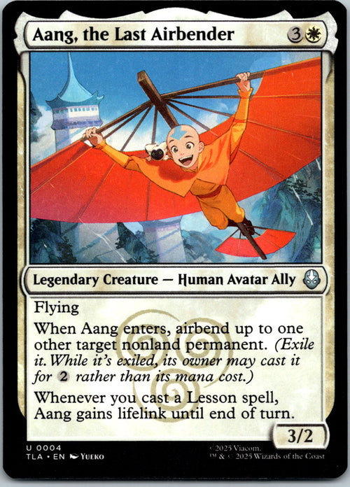 Aang, the Last Airbender 4 Avatar: The Last Airbender Magic: The Gathering NM
