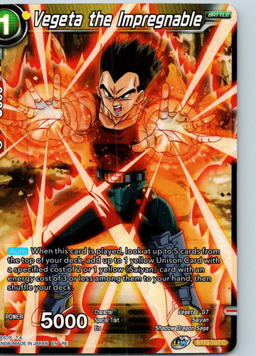 Vegeta the Impregnable BT10-107 Rise of the Unison Warrior Dragon Ball Super NM