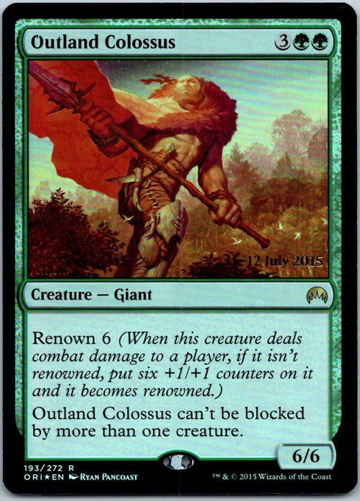 Outland Colossus Rare Prerelease Cards Magic: The Gathering Foil Near Mint