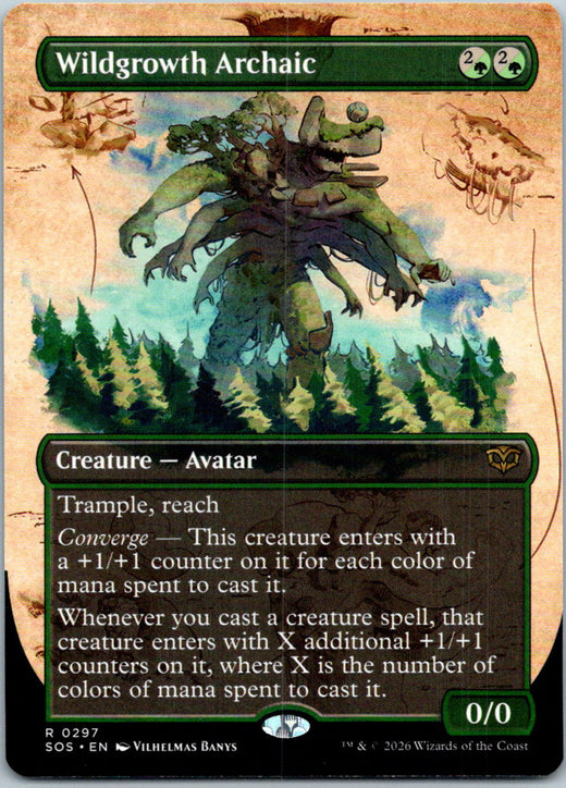 Wildgrowth Archaic (Borderless) Secrets of Strixhaven Magic: The Gathering NM