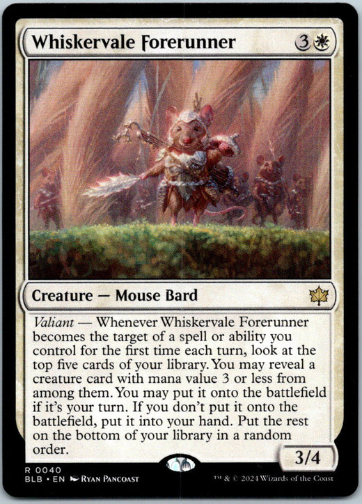 Whiskervale Forerunner 40 Rare Bloomburrow Magic: The Gathering Near Mint