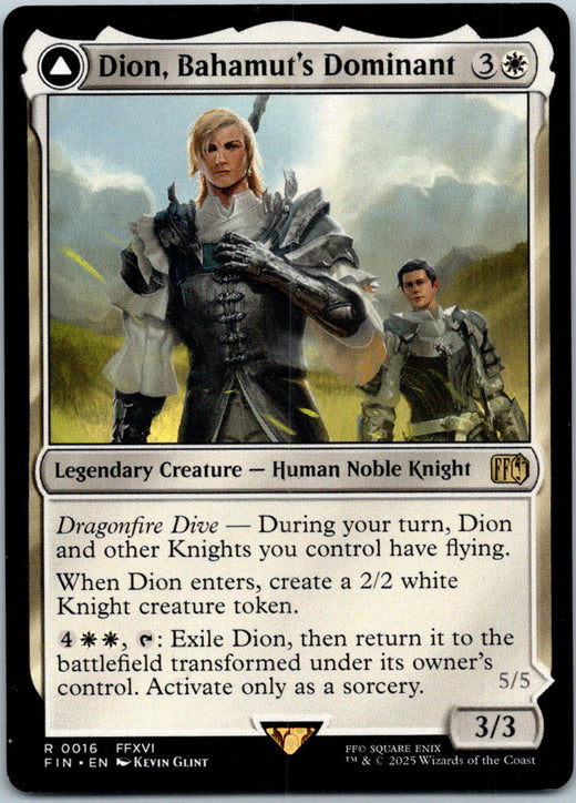 Dion, Bahamut's Dominant 16 Rare FINAL FANTASY Magic: The Gathering Near Mint