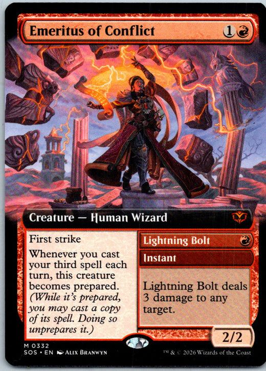 Emeritus of Conflict (Extended Art) Secrets of Strixhaven Magic: The Gathering