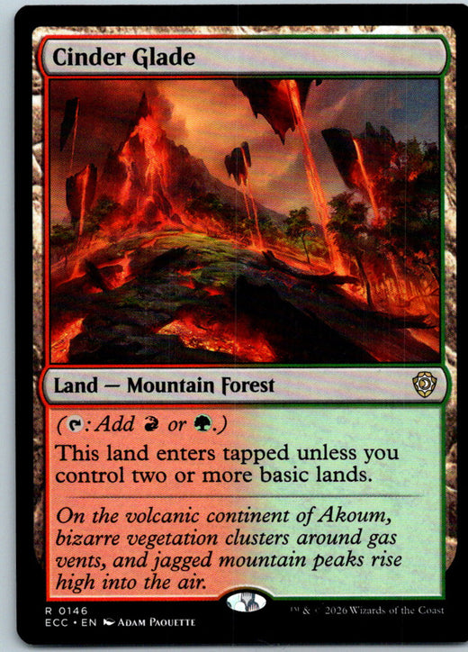 Cinder Glade Rare Commander: Lorwyn Eclipsed Magic: The Gathering Near Mint