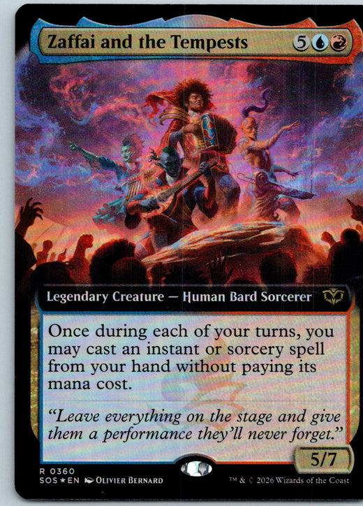 Zaffai and the Tempests (Extended Art) Secrets of Strixhaven Magic Foil NM
