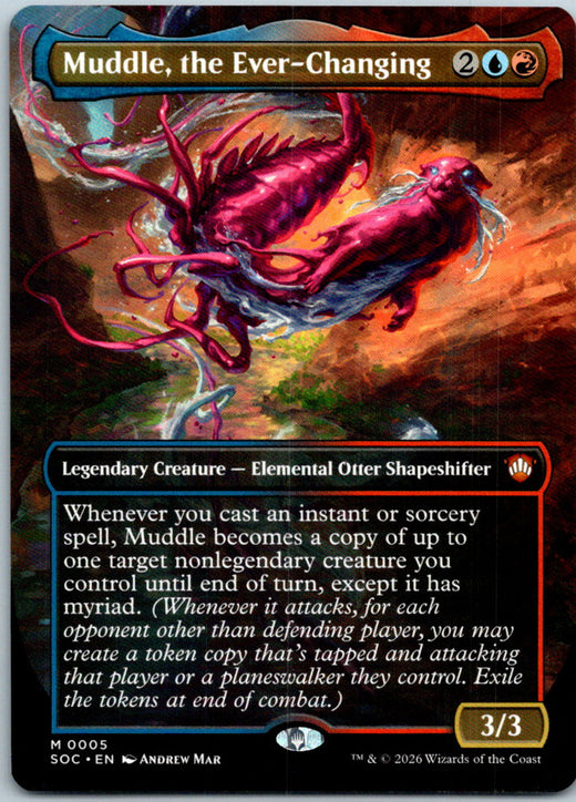 Muddle, the Ever-Changing (Borderless) Secrets of Strixhaven Magic NM