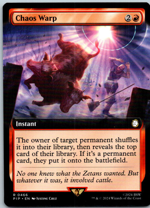 Chaos Warp (Extended Art) Universes Beyond: Fallout Magic: The Gathering NM