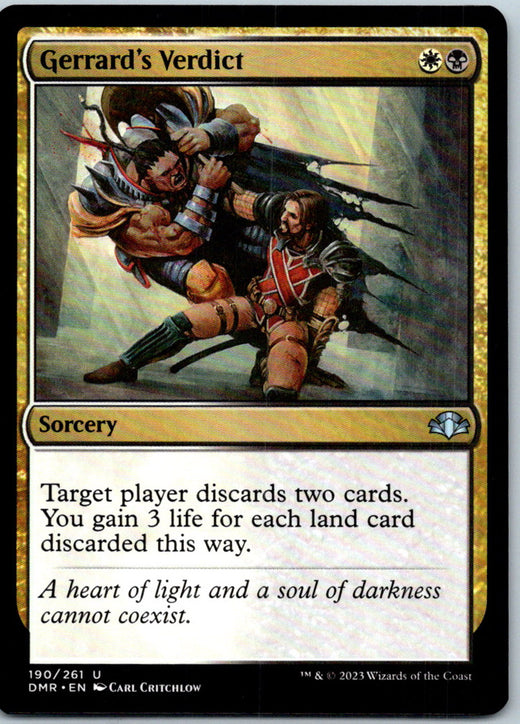 Gerrard's Verdict Uncommon Dominaria Remastered Magic: The Gathering NM