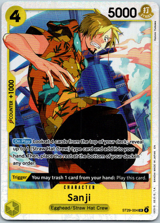 Sanji ST29-004 Super Rare Starter Deck 29: Egghead One Piece Foil Near Mint
