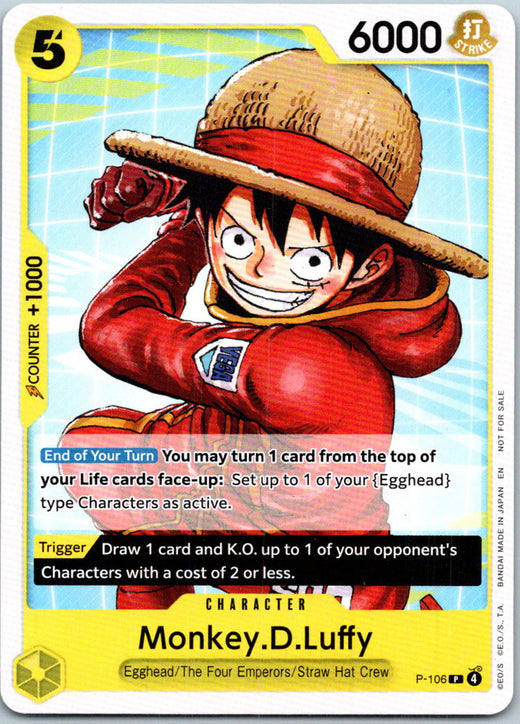 Monkey.D.Luffy P-106 One Piece Promotion Cards One Piece NM
