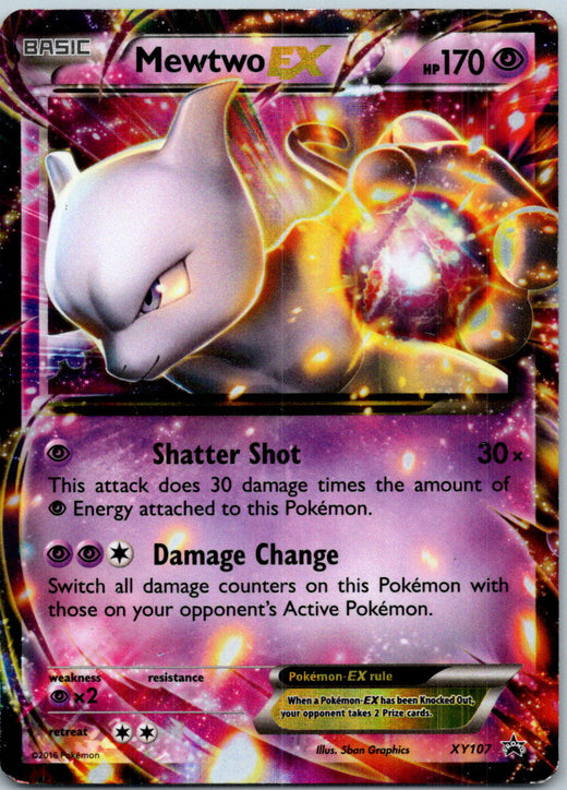 Mewtwo EX XY107 Holo Promo XY Promo Pokemon Moderately Played