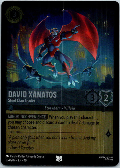 David Xanatos - Steel Clan Leader 184/204 Whispers Lorcana Cold Foil NM