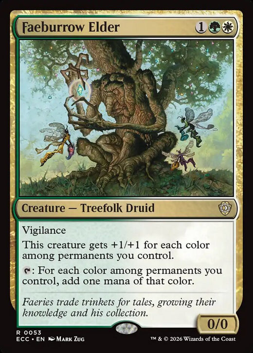 Faeburrow Elder 53 Rare Commander: Lorwyn Eclipsed Magic: The Gathering NM