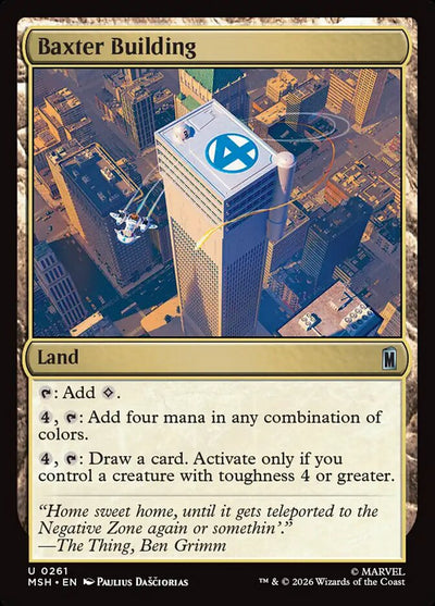 Baxter Building 261 Uncommon Marvel Super Heroes Magic: The Gathering Near Mint
