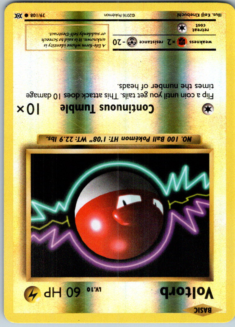 Voltorb 39/108 Common Evolutions Pokemon Reverse Holo Near Mint