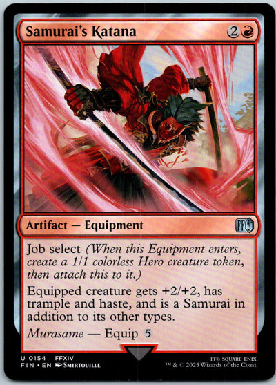 Samurai's Katana 154 Uncommon FINAL FANTASY Magic: The Gathering Near Mint