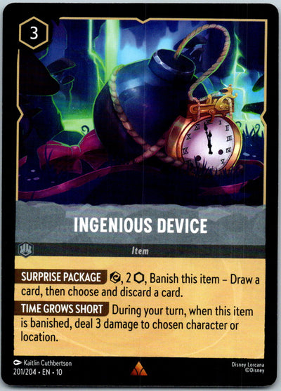 Ingenious Device 201/204 Rare Whispers in the Well Lorcana Near Mint