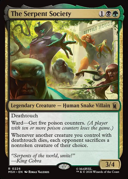 The Serpent Society 226 Rare Marvel Super Heroes Magic: The Gathering Near Mint