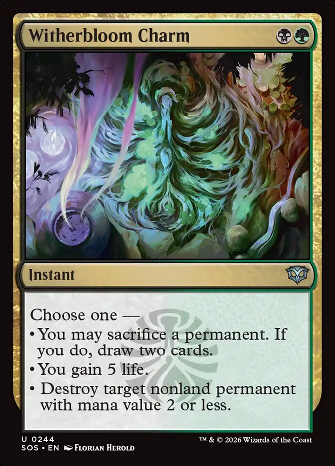 Witherbloom Charm 244 Uncommon Secrets of Strixhaven Magic: The Gathering NM