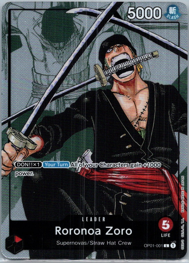 Roronoa Zoro (Alternate Art) OP01 One Piece Promotion Cards One Piece Foil NM