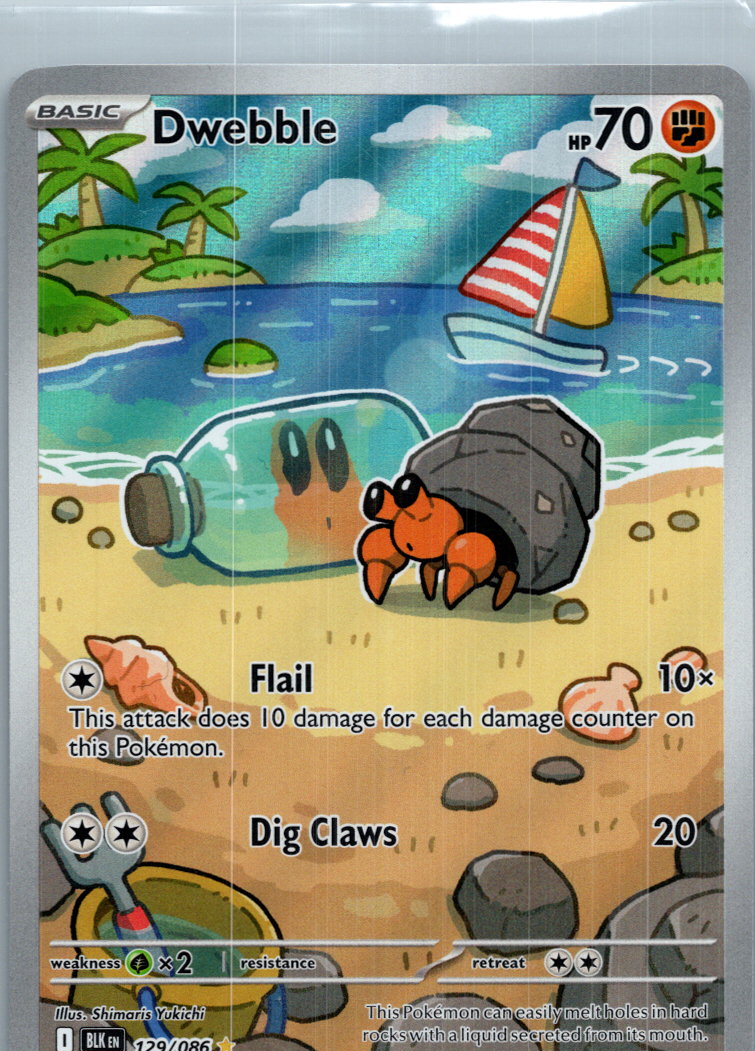 Dwebble 129/086 Holo Illustration Rare Black Bolt Pokemon Near Mint