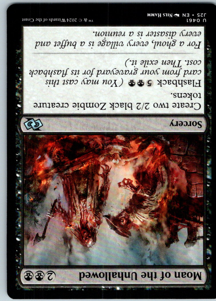 Moan of the Unhallowed 461 Foundations Jumpstart Magic: The Gathering NM