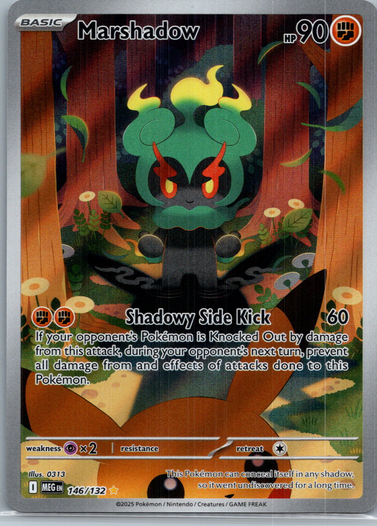 Marshadow 146/132 Illustration Rare Mega Evolution Pokemon Near Mint