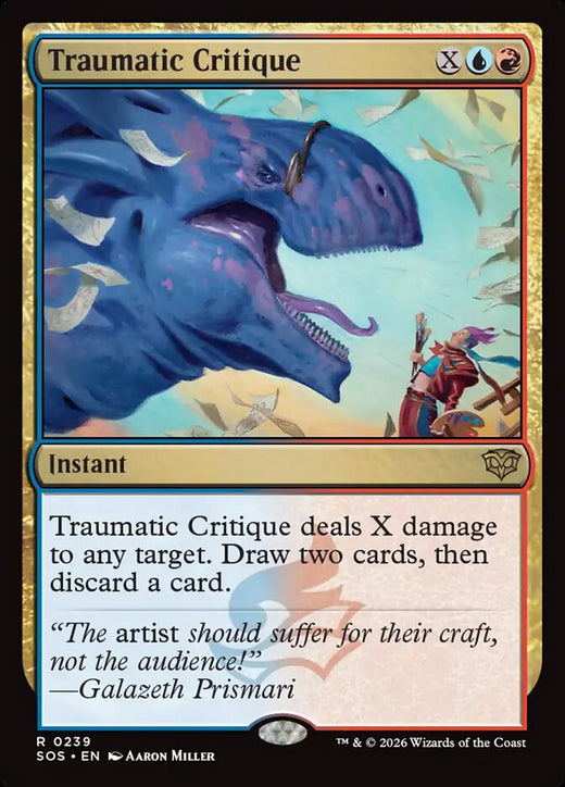 Traumatic Critique 239 Rare Secrets of Strixhaven Magic: The Gathering Foil NM