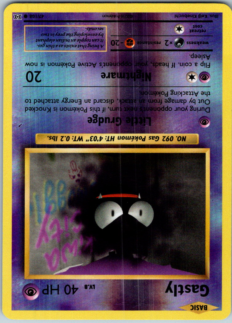 Gastly 47/108 Common Evolutions Pokemon Reverse Holo Near Mint