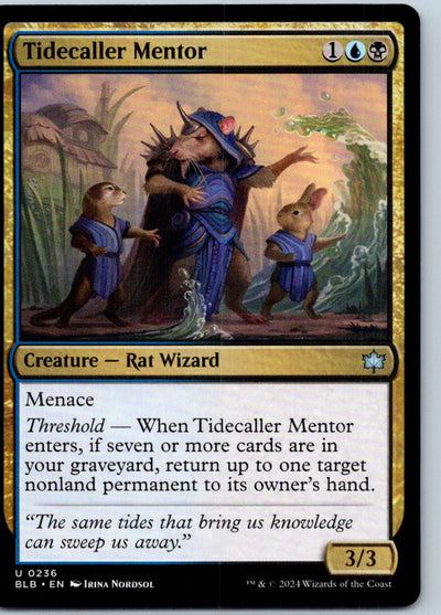 Tidecaller Mentor 236 Uncommon Bloomburrow Magic: The Gathering Near Mint