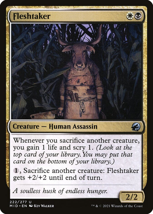 Fleshtaker 222 Uncommon Innistrad: Midnight Hunt Magic: The Gathering Near Mint