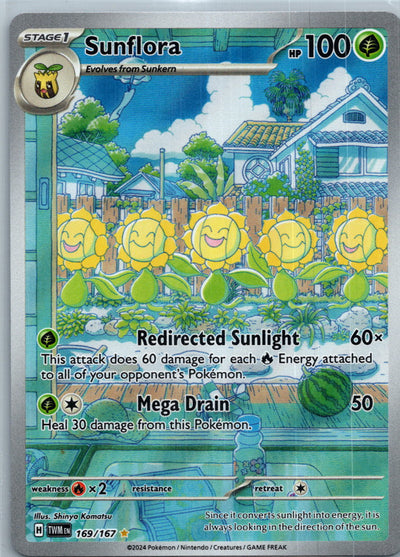 Sunflora 169/167 Illustration Rare Twilight Masquerade Pokemon Near Mint