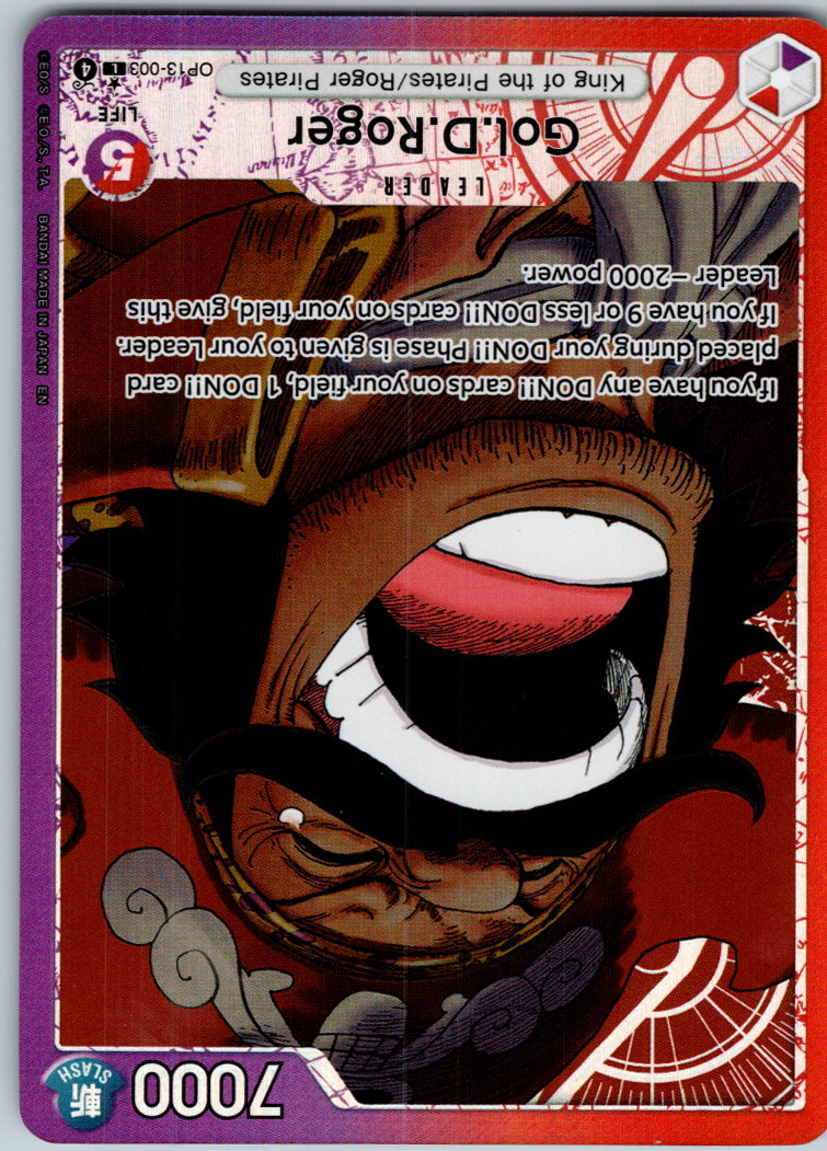Gol.D.Roger (003) (Alternate Art) OP13-003 Carrying On His Will One Piece NM
