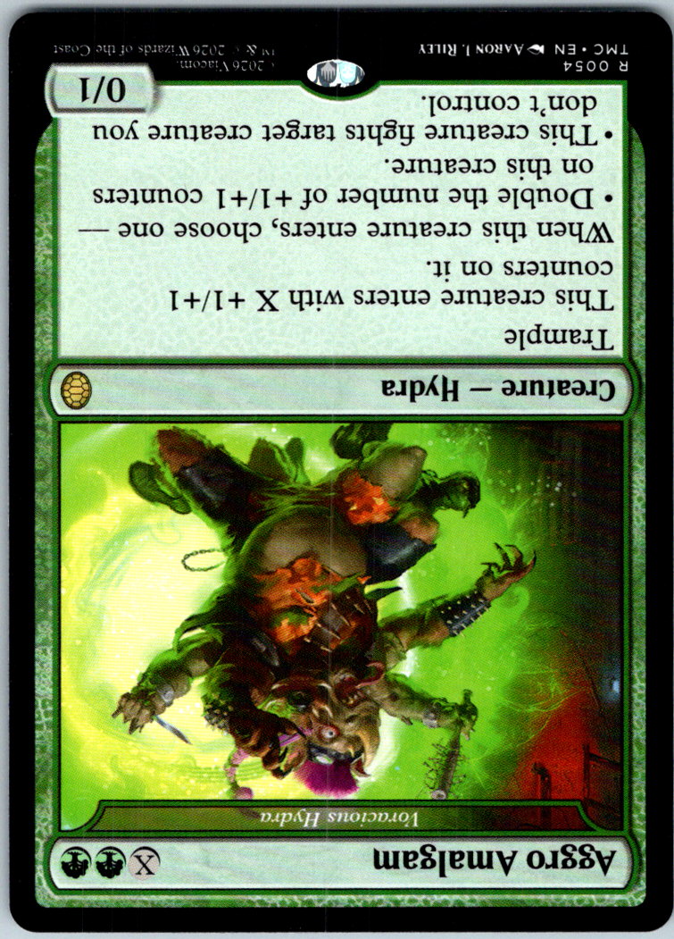 Aggro Amalgam - Voracious Hydra Holo Commander: Turtles Magic: The Gathering NM