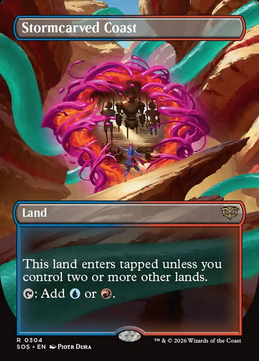 Stormcarved Coast (Borderless) 304 Secrets of Strixhaven Magic: The Gathering NM