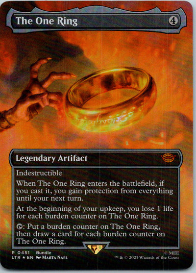 The One Ring (Borderless) (LTR Bundle) Promos Magic: The Gathering Foil NM
