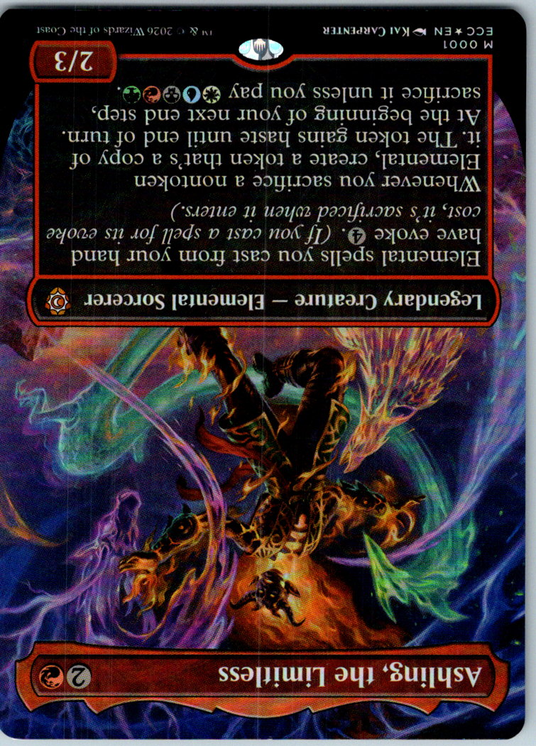 Ashling, the Limitless (Borderless) Commander: Lorwyn Magic: The Gathering NM