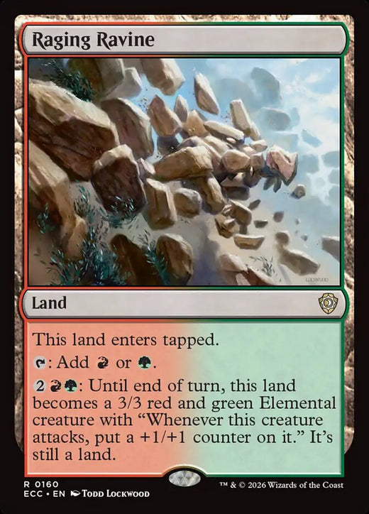 Raging Ravine 160 Rare Commander: Lorwyn Eclipsed Magic: The Gathering Near Mint