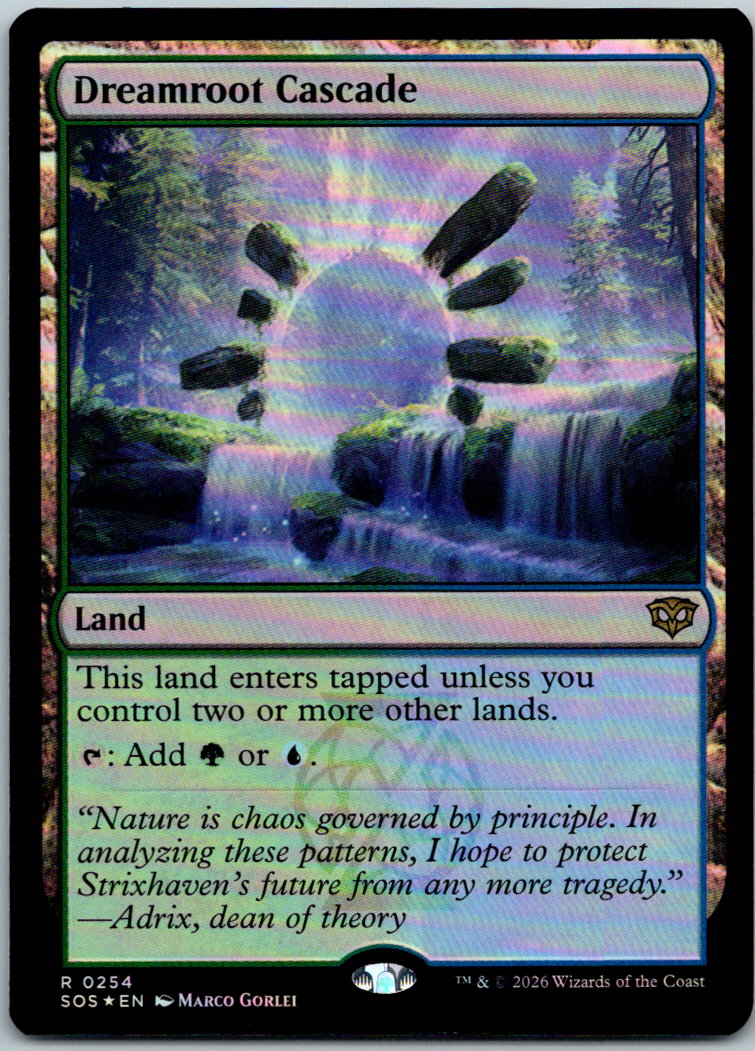 Dreamroot Cascade 254 Rare Secrets of Strixhaven Magic: The Gathering Foil NM
