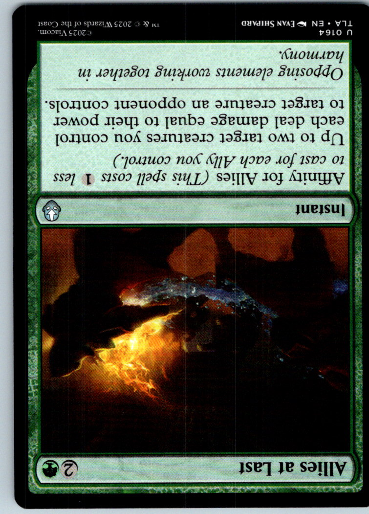 Allies at Last Uncommon Avatar: The Last Airbender Magic: The Gathering NM