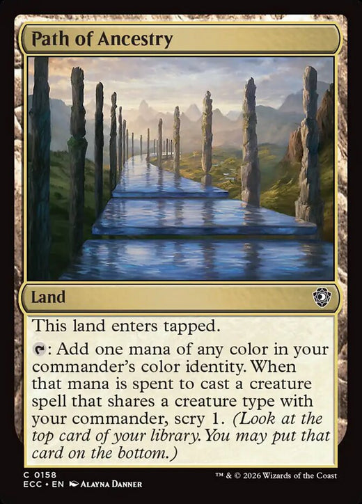 Path of Ancestry 158 Common Commander: Lorwyn Eclipsed Magic: The Gathering NM