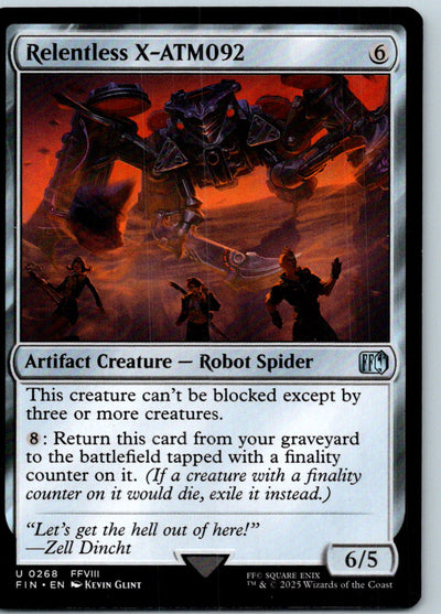 Relentless X-ATM092 268 Uncommon FINAL FANTASY Magic: The Gathering Near Mint