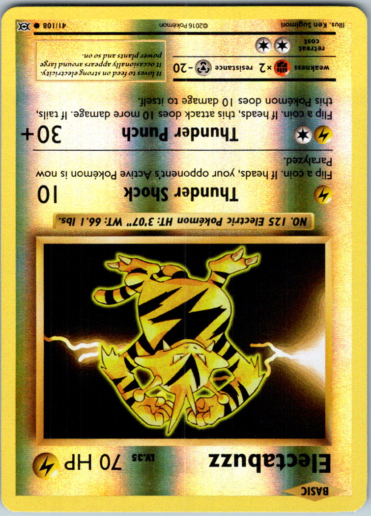 Electabuzz 41/108 Common Evolutions Pokemon Reverse Holo Near Mint